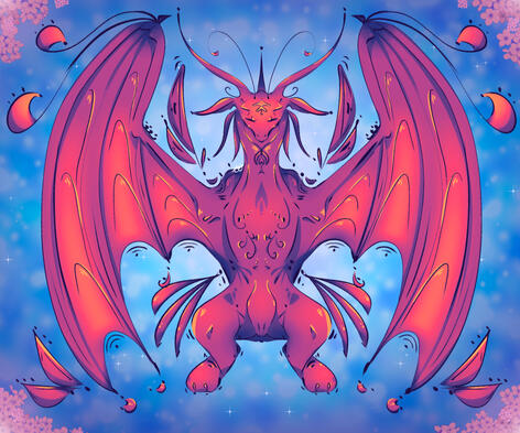 Symmetrical Dragon, Abstract Symmetrical Dragon, Abstract